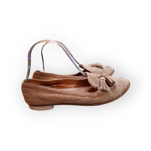 Revolve Dolce Vita Macao tassel  Loafer in Taupe 8 - Picture 1 of 7